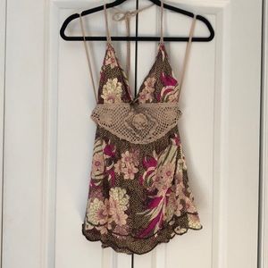 Vintage Free People crochet halter top